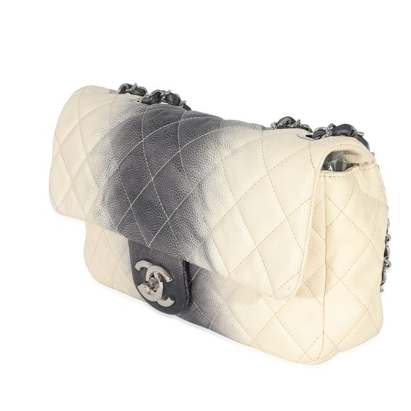 Chanel Ombré Cream Quilted Caviar Medium Single Flap Bag - Picture 2 of 7